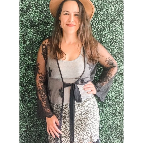 Leopard Denim Skirt - Picture 2 of 2